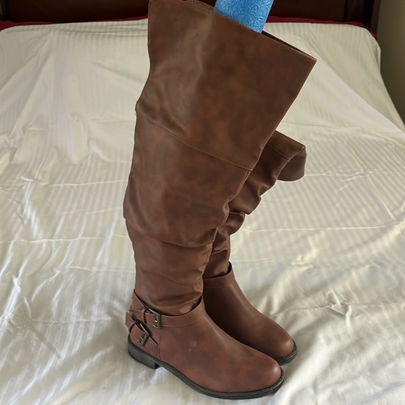 JustFab Marit Tall Boots Women’s 7.5 Brown Never Worn - Picture 7 of 7